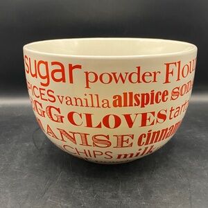 Harbor East Red and White Mixing Bowl
